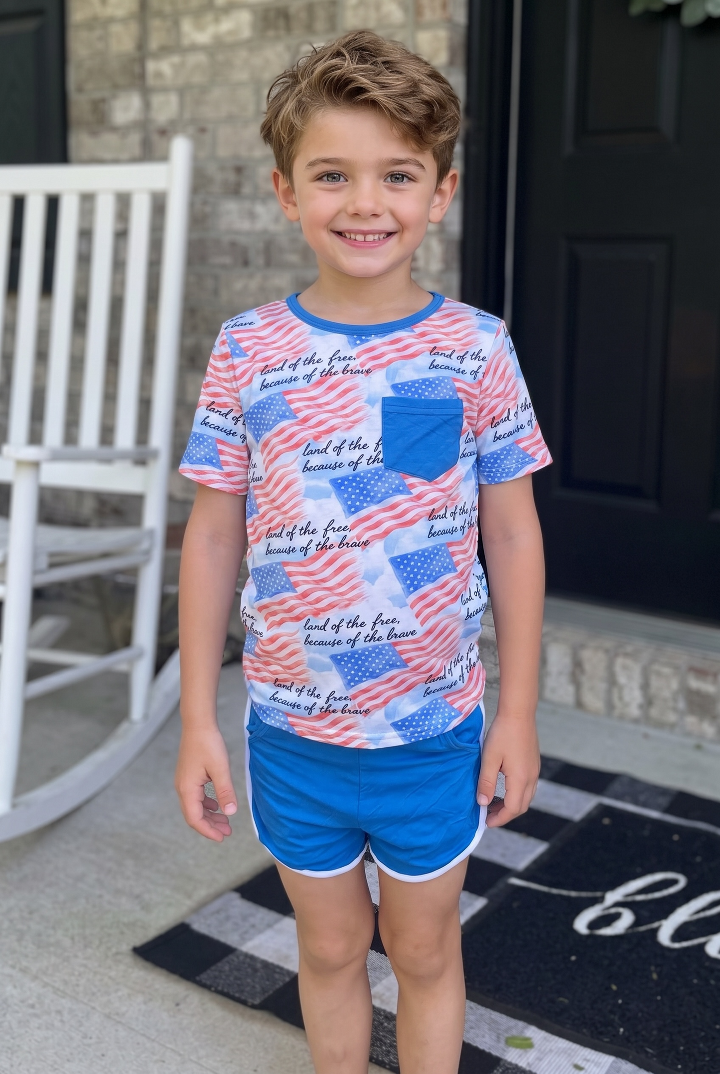“Because of the Brave” Shorts Daywear Set