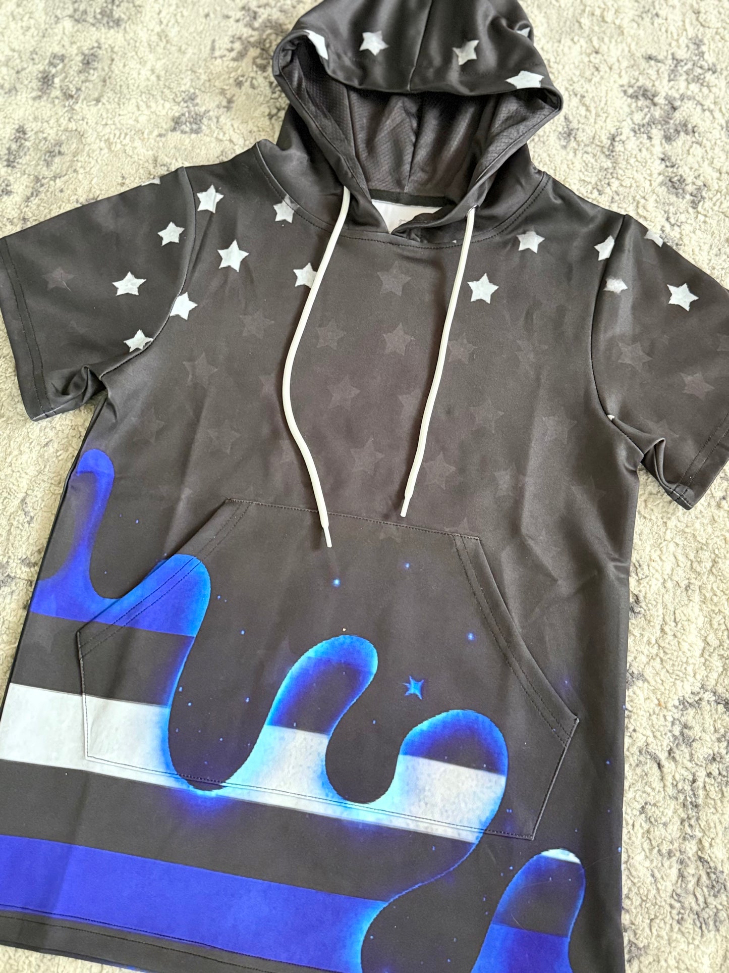 “Tactical Drip” Short Sleeve Oversized Hoodie (Read Description)