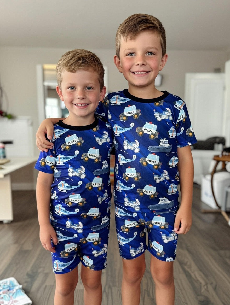 “Street, Sky, and Sea Patrol” Two Piece Shorts Set Comfy Cozies