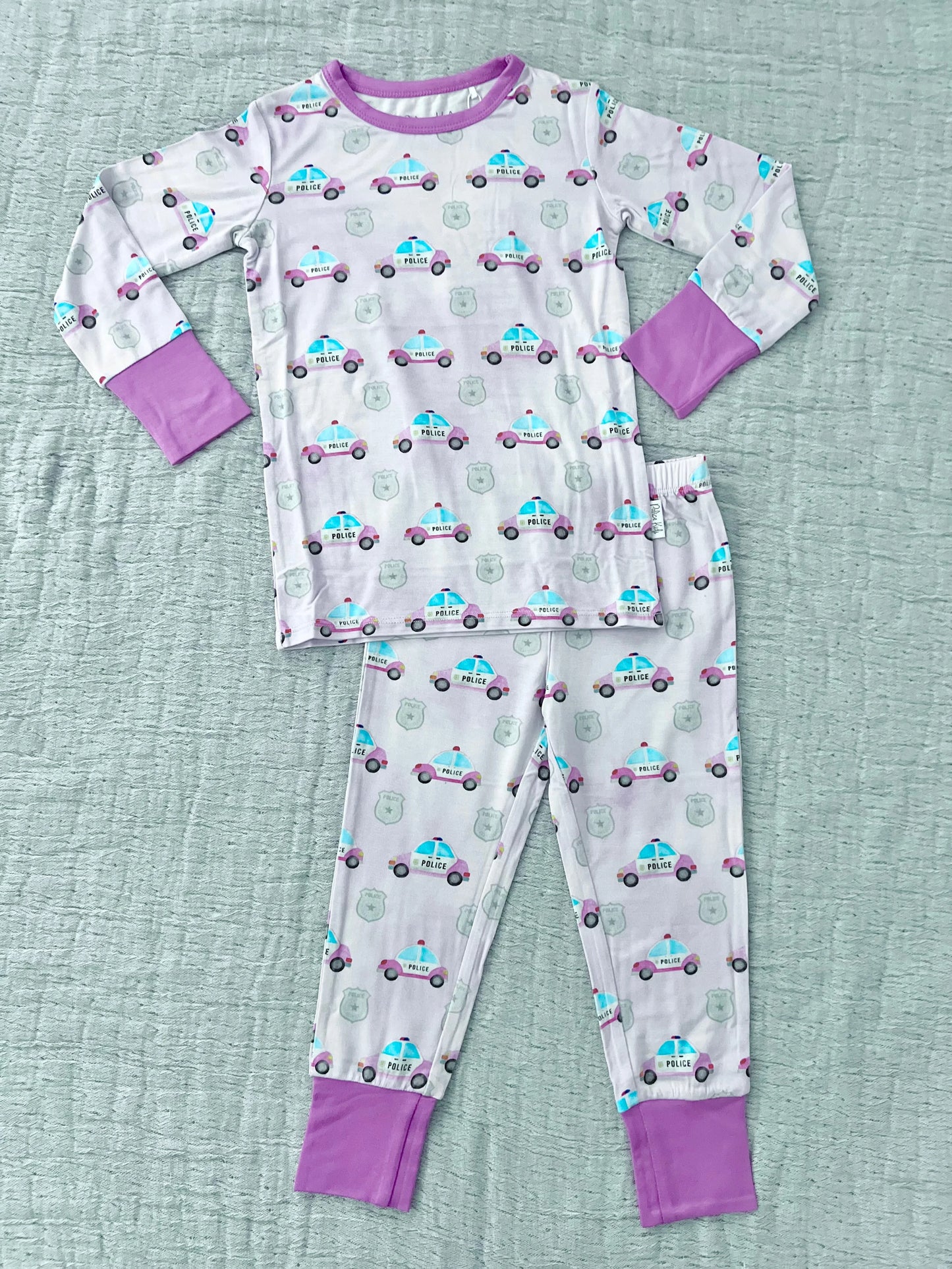 “Pink Police Cars and Badges” Two Piece Comfy Cozies