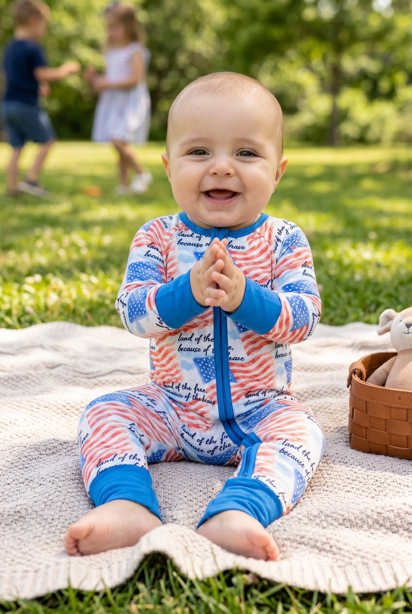 “Because of the Brave" Zip-Up Comfy Cozies
