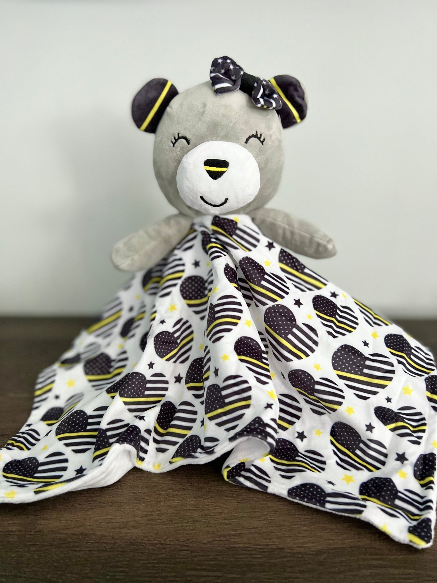 Thin Gold "Sweet Hearts" Bear Lovey