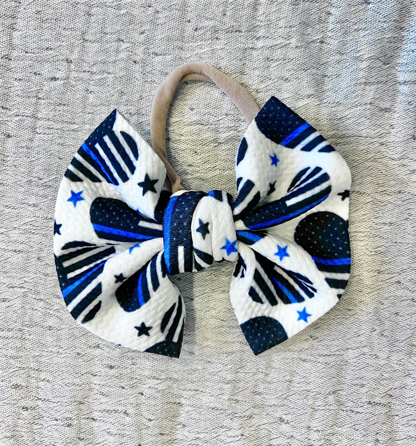 Thin Blue Sweethearts Nylon Bow