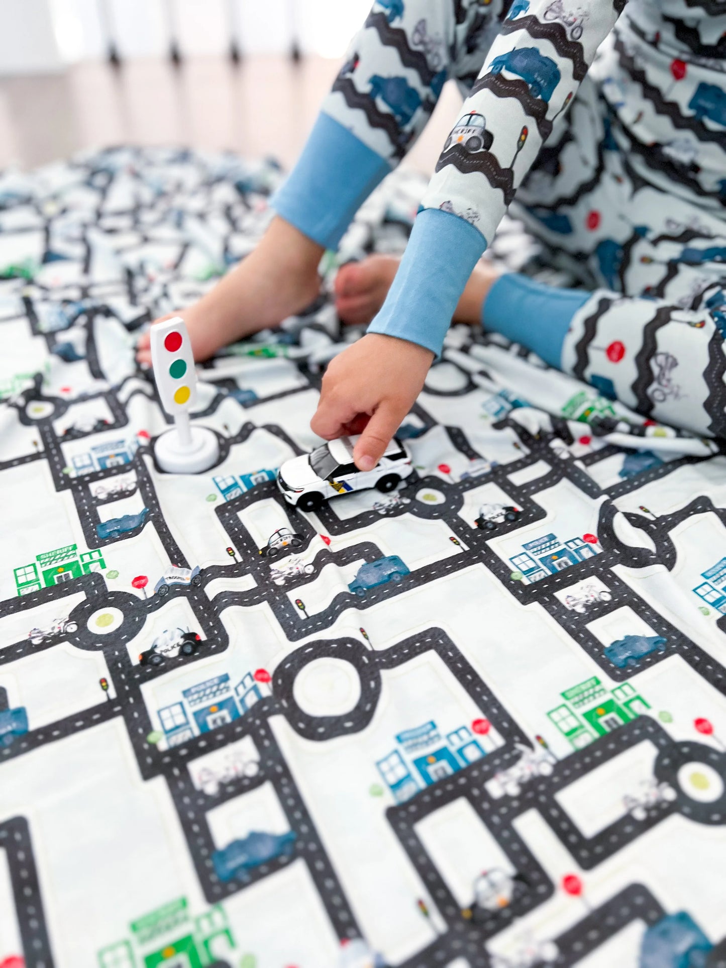 "Road Patrol” Double Sided 60x60 Bamboo Blanket