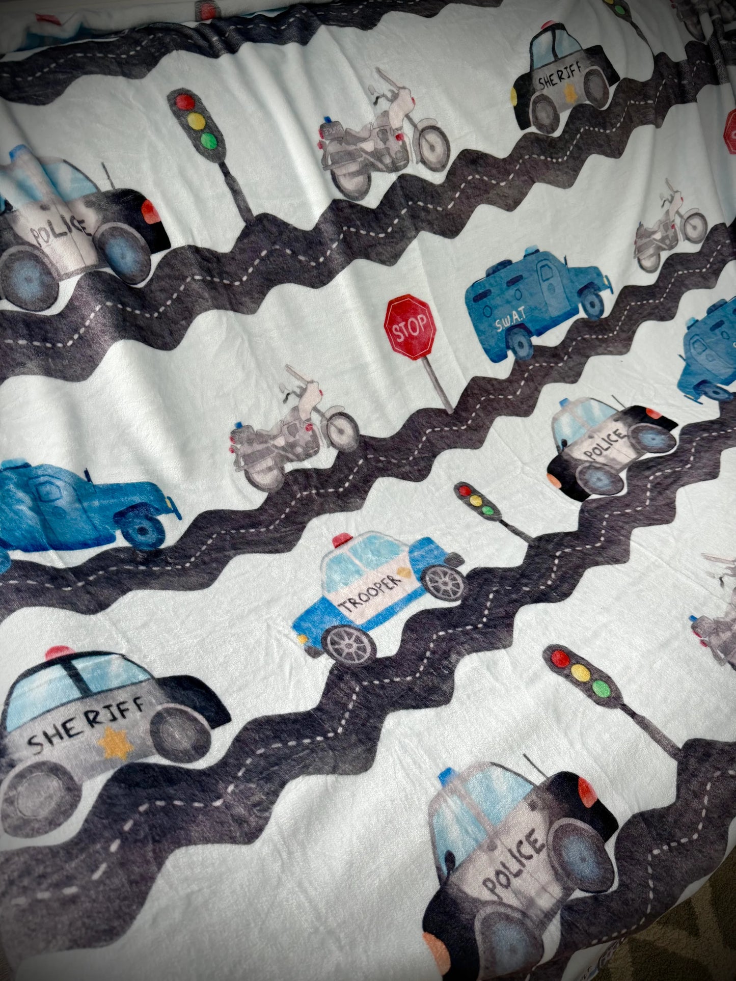 "Road Patrol" 60x60” Fleece Cuddle Blanket