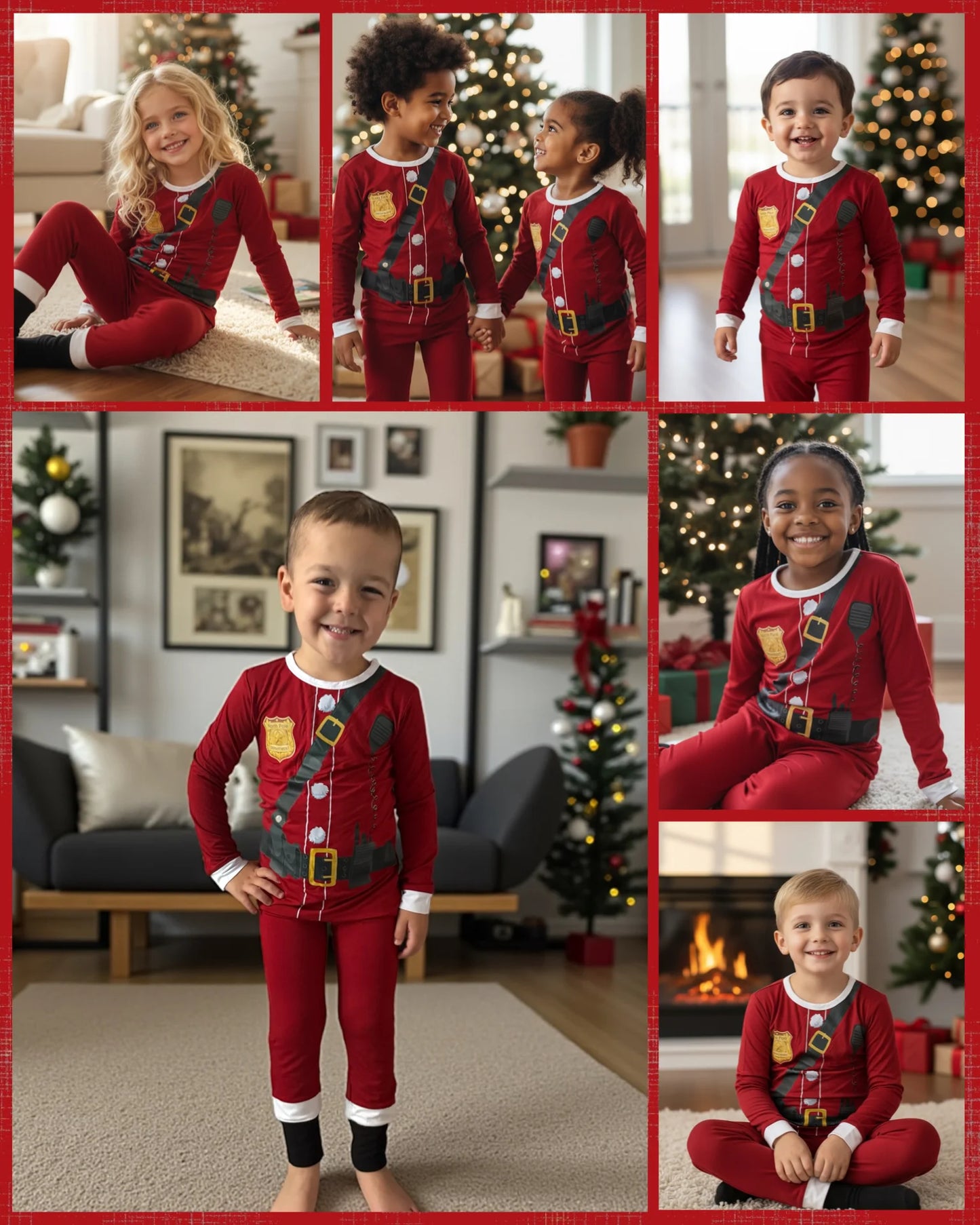 "North Pole Department: Santa Squad"- Two Piece Uniform Comfy Cozies