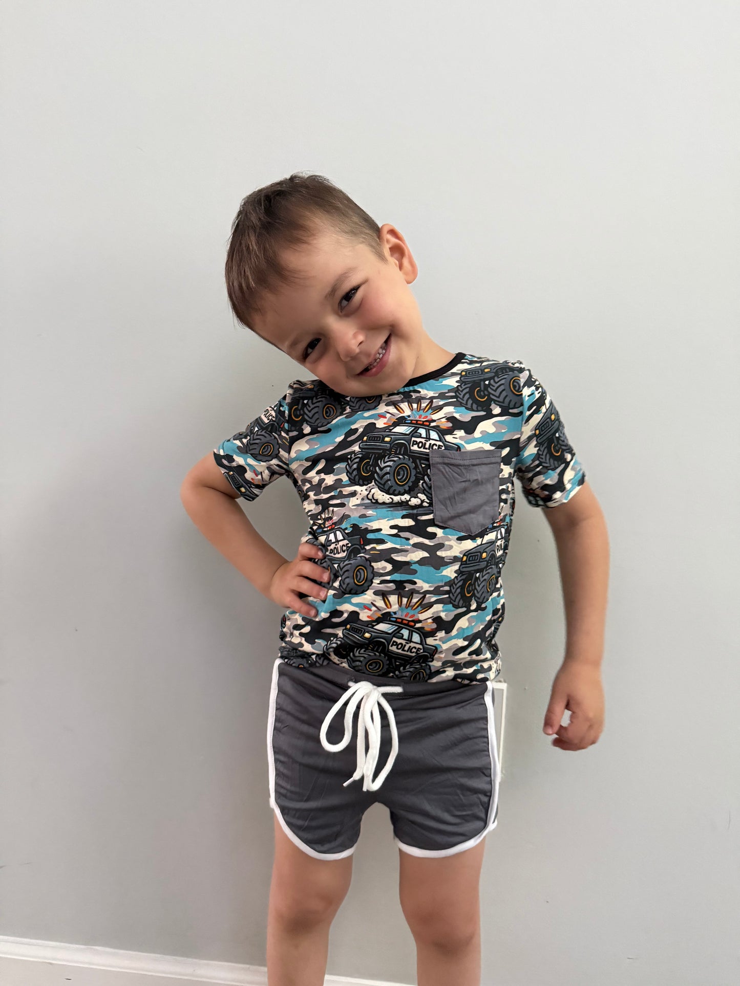 “Monster Truck Patrol” Shorts Daywear Set