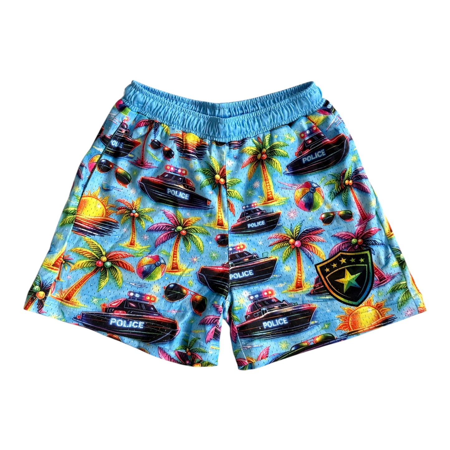 “Surf Patrol” Mesh Shorts