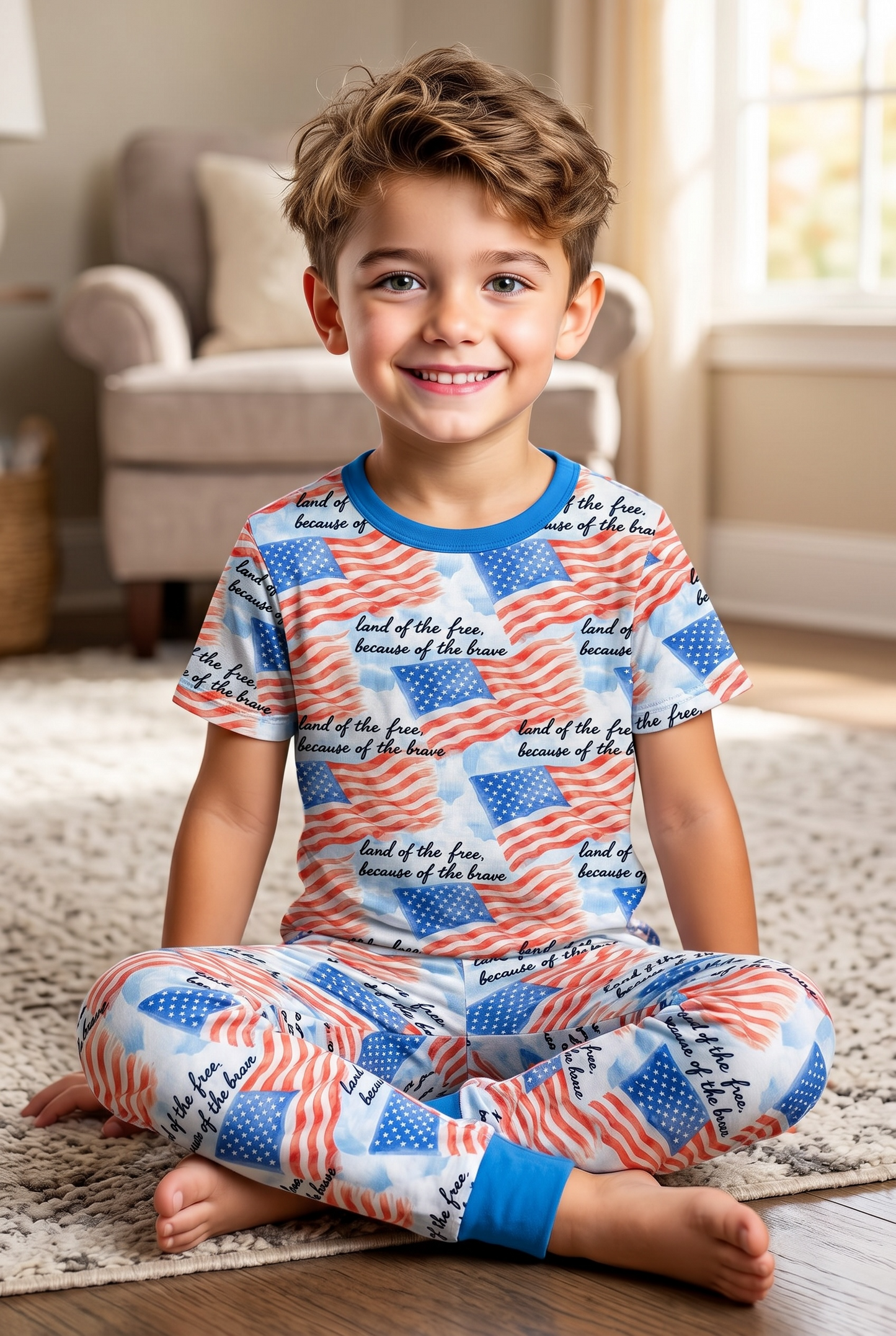 "Because of the Brave” Two Piece Comfy Cozies