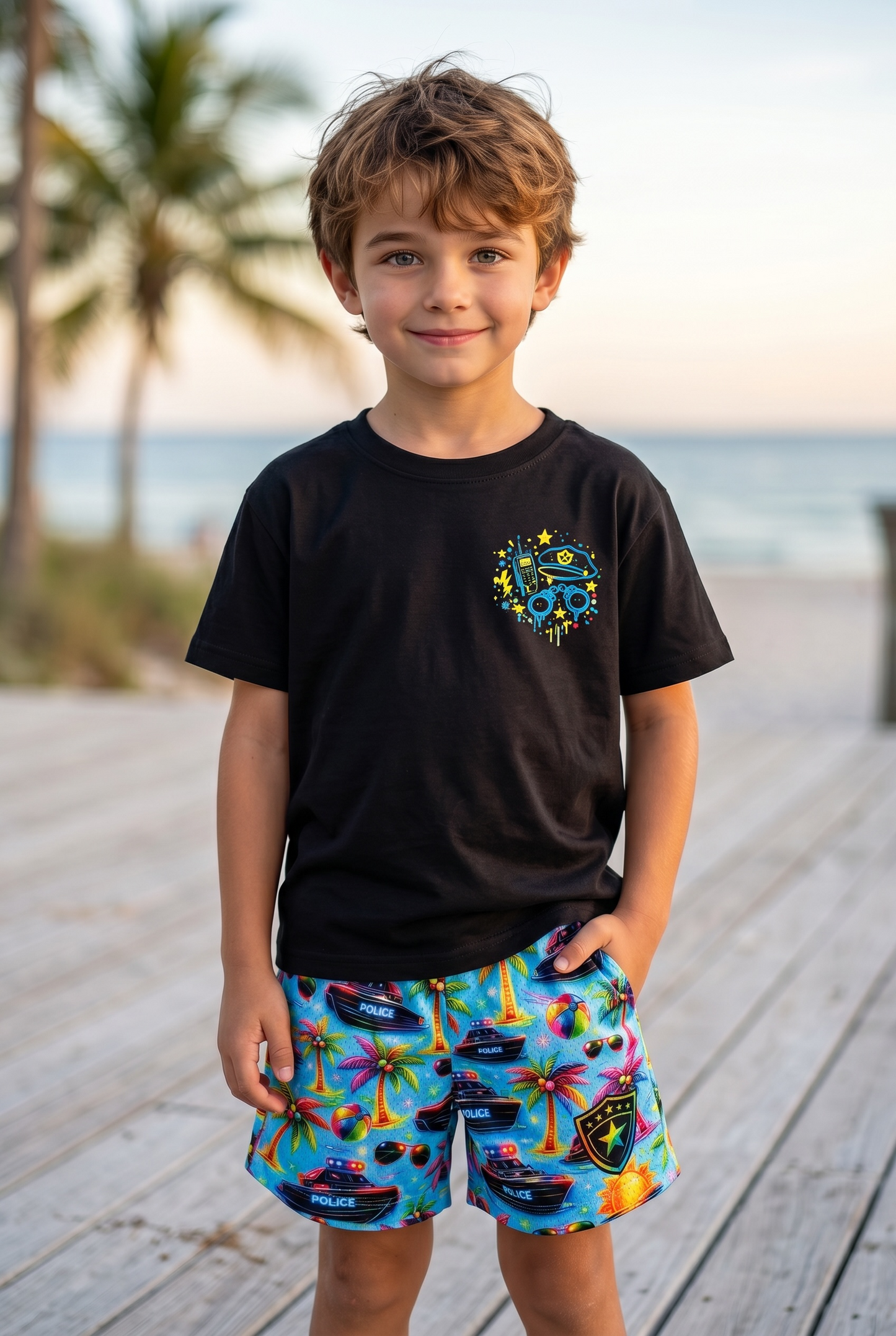 “Surf Patrol” Mesh Shorts