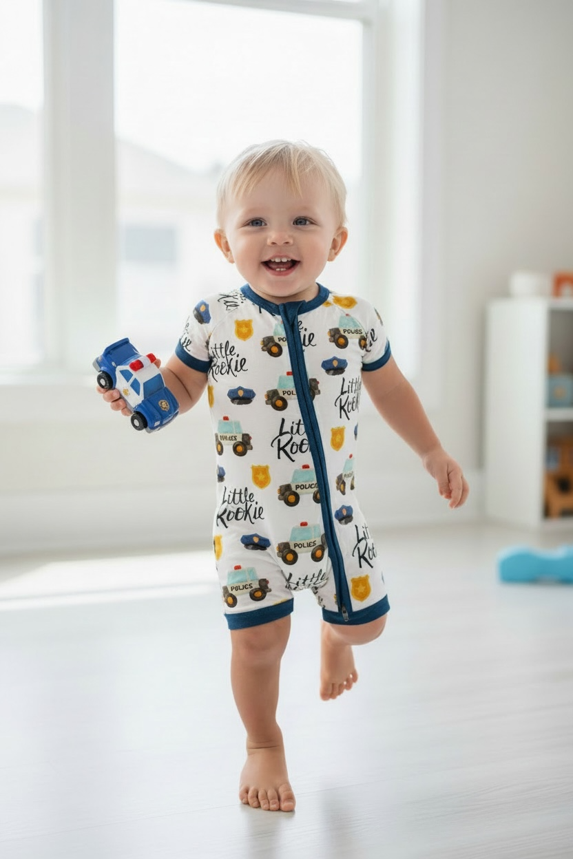“Little Rookie” Shorty Romper