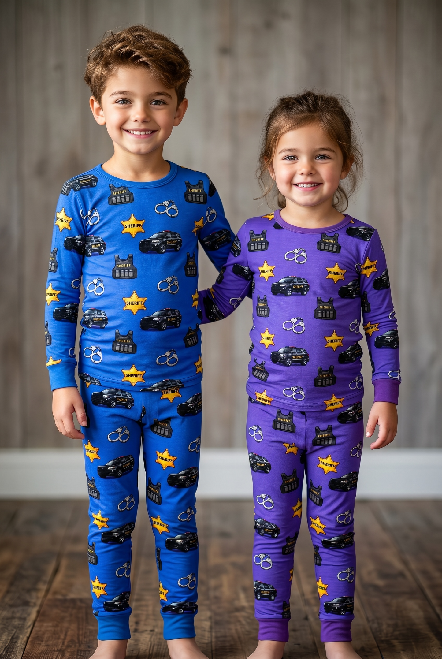 "Sheriff Patrol” Two Piece Comfy Cozies - Choose Color