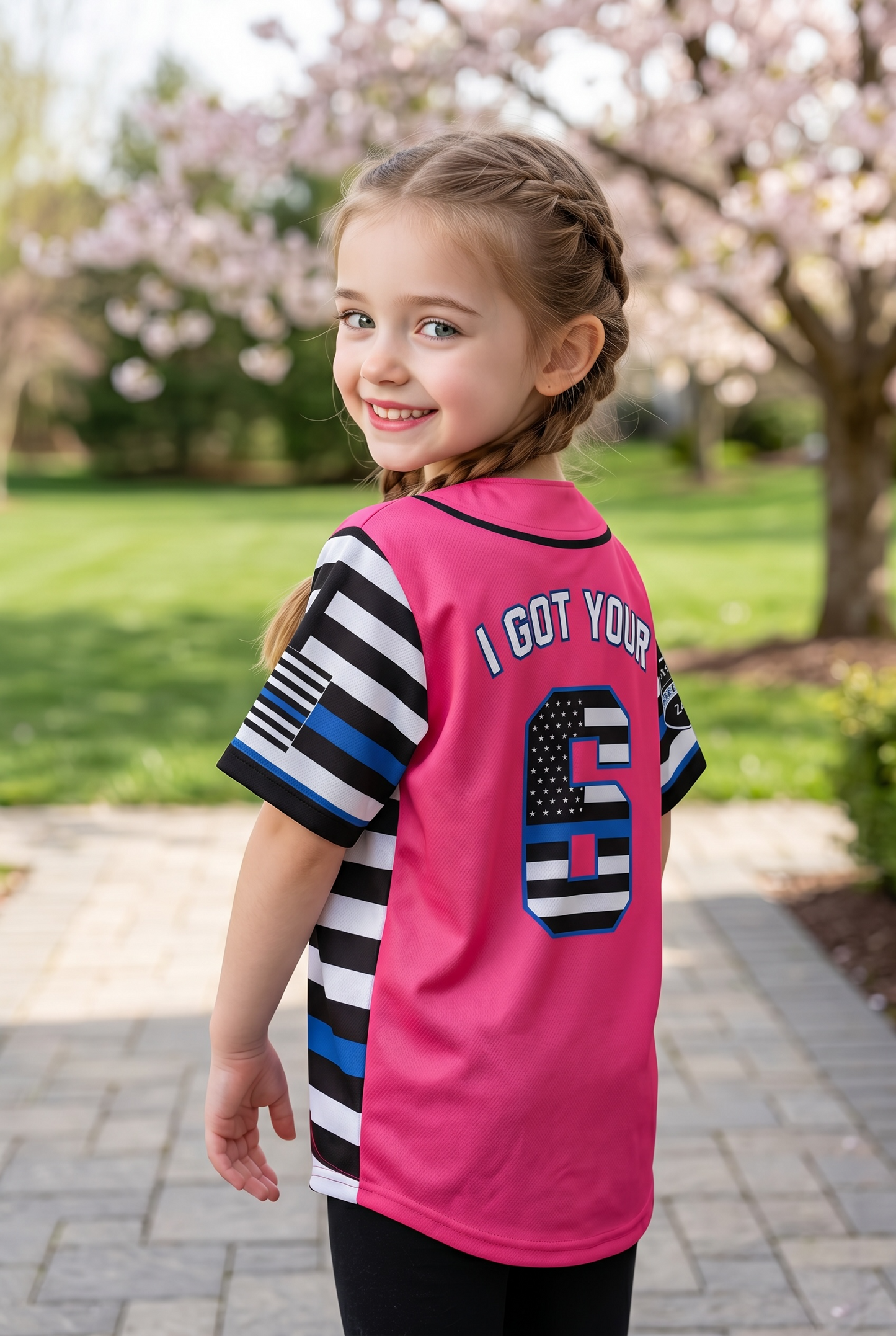PINK Heroes Baseball Jersey Style Top