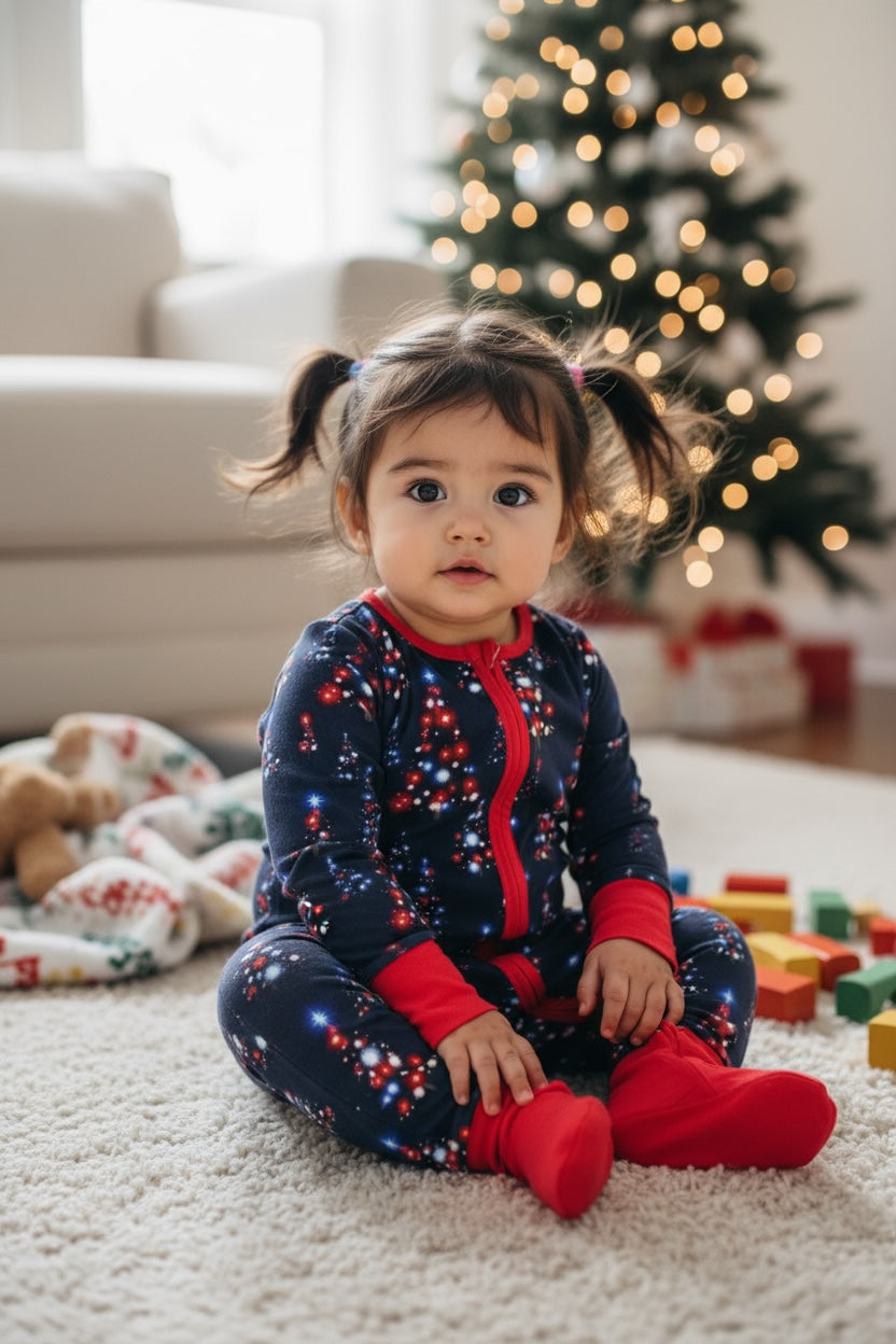 "Flashing through the Night" Comfy Cozies Zip-Up