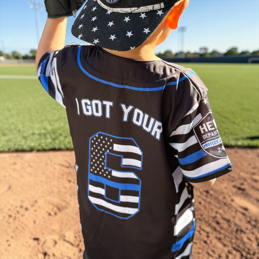 Heroes Baseball Jersey Style Top