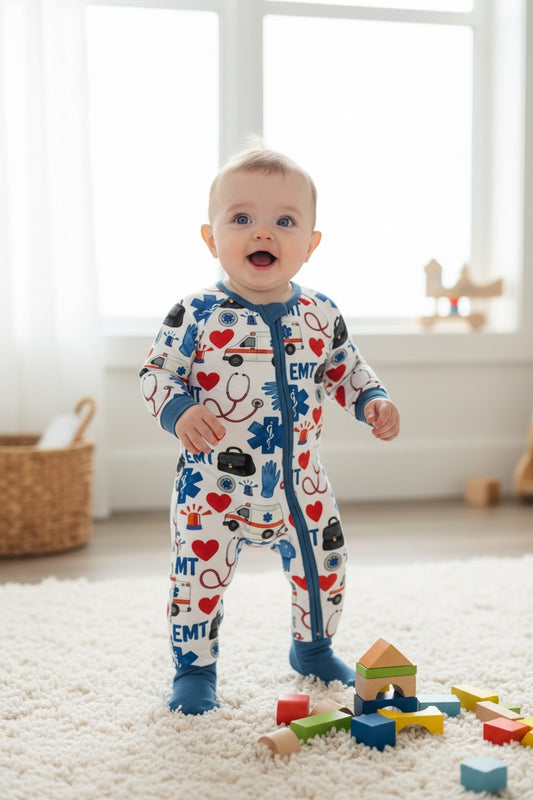 "EMT on Duty" Comfy Cozies Zip-Up