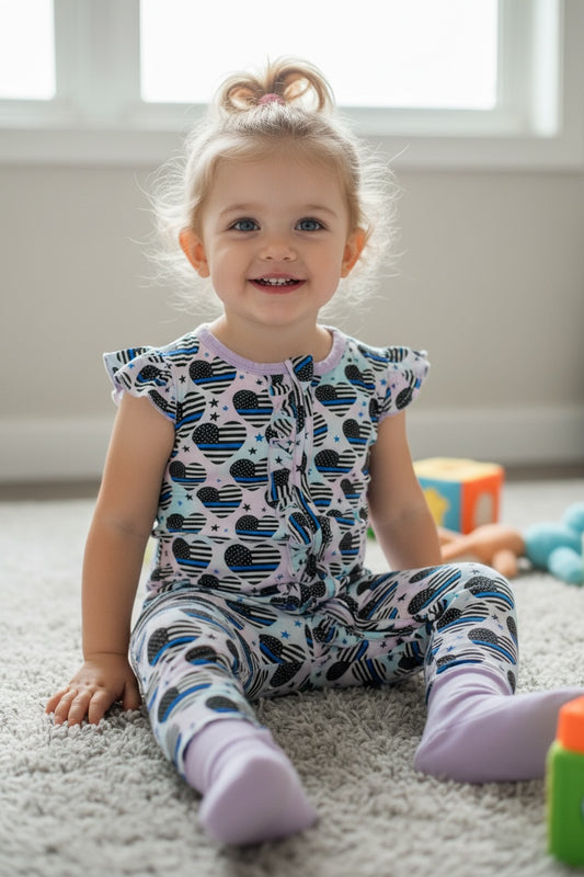 "Magical Sweet Hearts" Comfy Cozies Ruffle Zip-Up