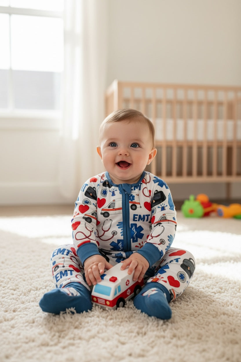 "EMT on Duty" Comfy Cozies Zip-Up