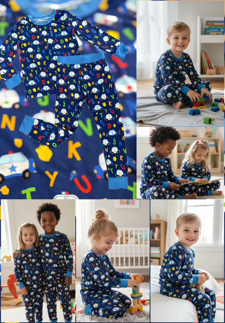 "Police ABCs" Comfy Cozies Two-Piece