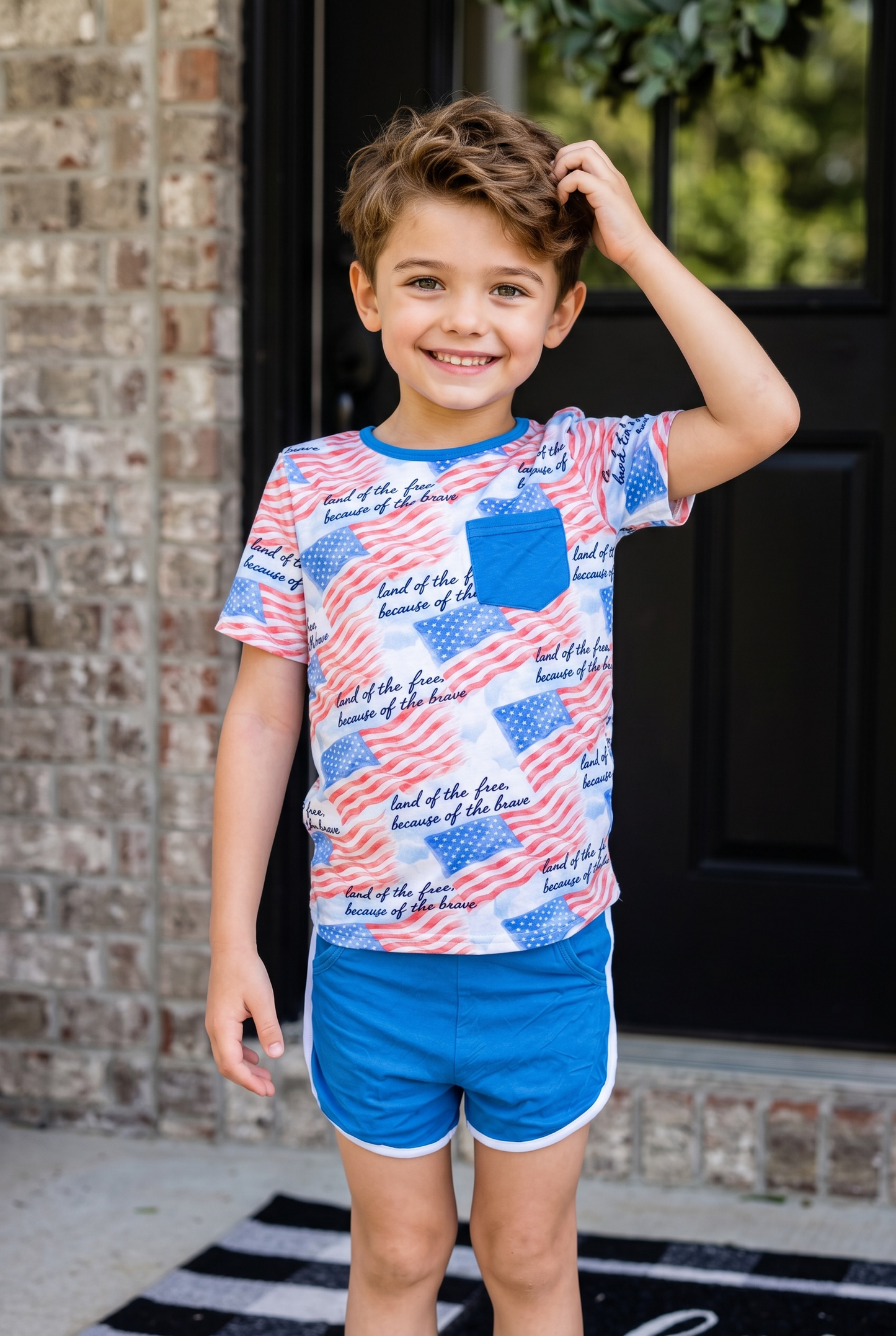 “Because of the Brave” Shorts Daywear Set