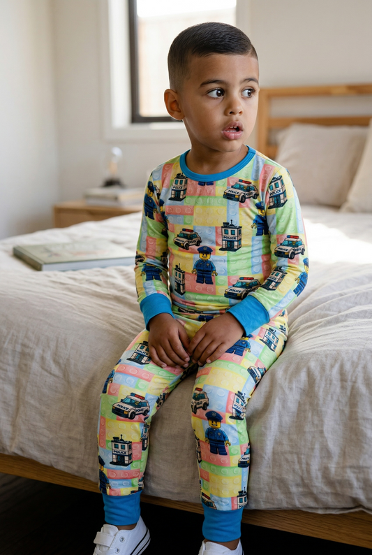 “Building Block Cops” Two Piece Comfy Cozies