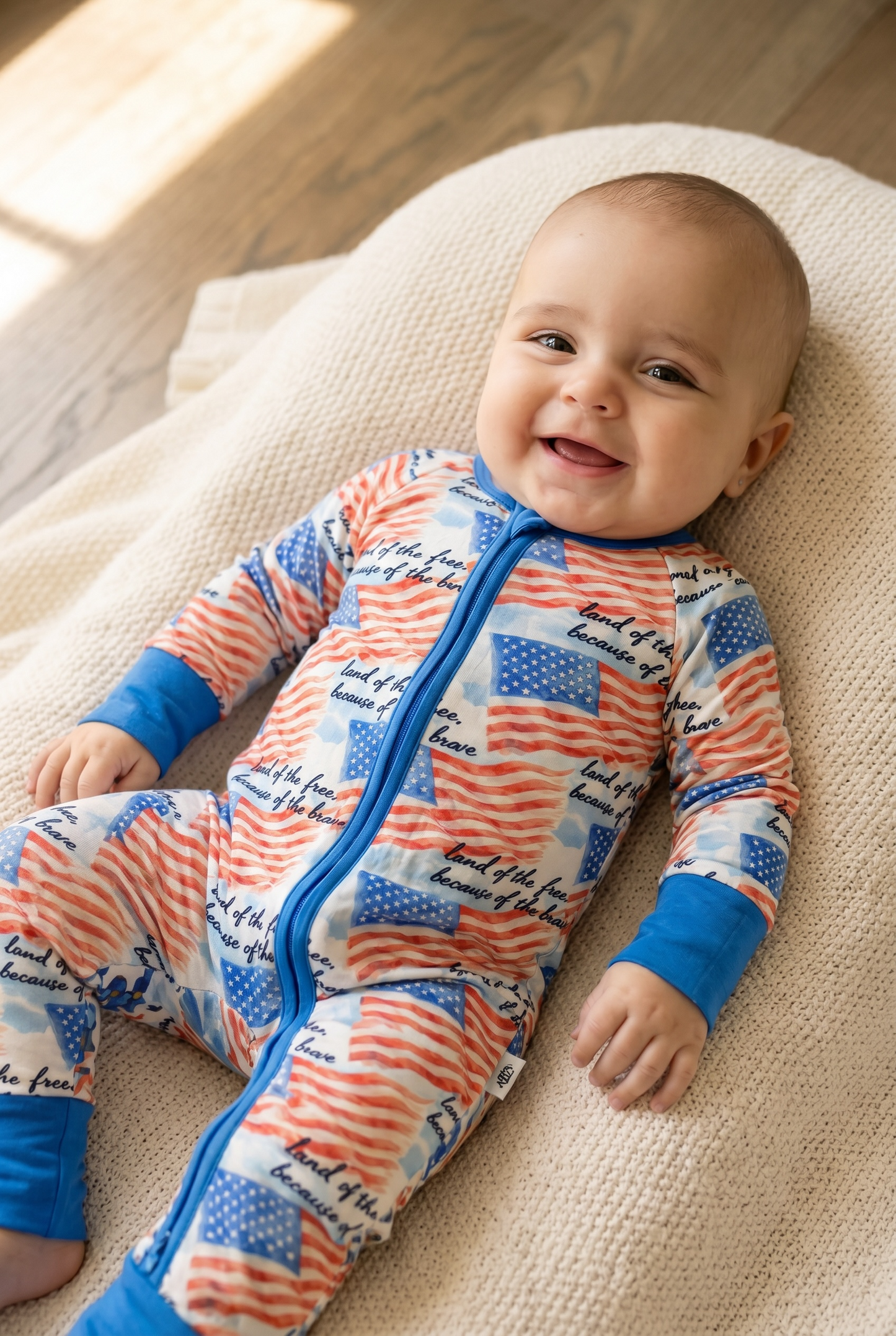 “Because of the Brave" Zip-Up Comfy Cozies