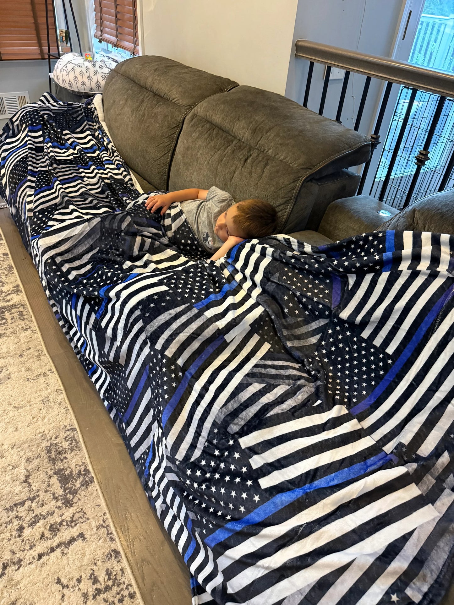 Oversized TBL Flags Family Couch Cuddle Blanket 60x120”