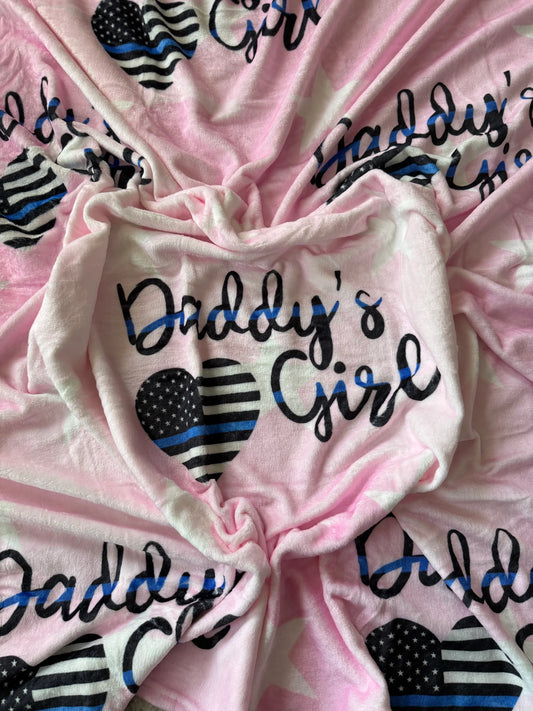 "Daddy's Girl" 60x60” Fleece Cuddle Blanket