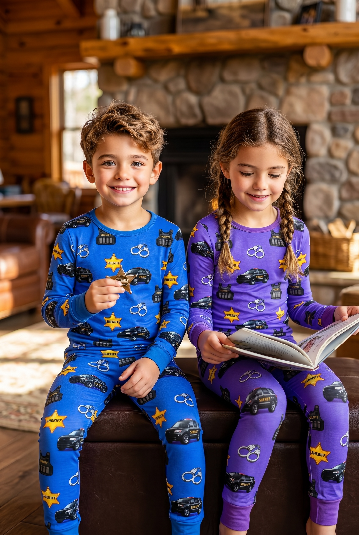 "Sheriff Patrol” Two Piece Comfy Cozies - Choose Color