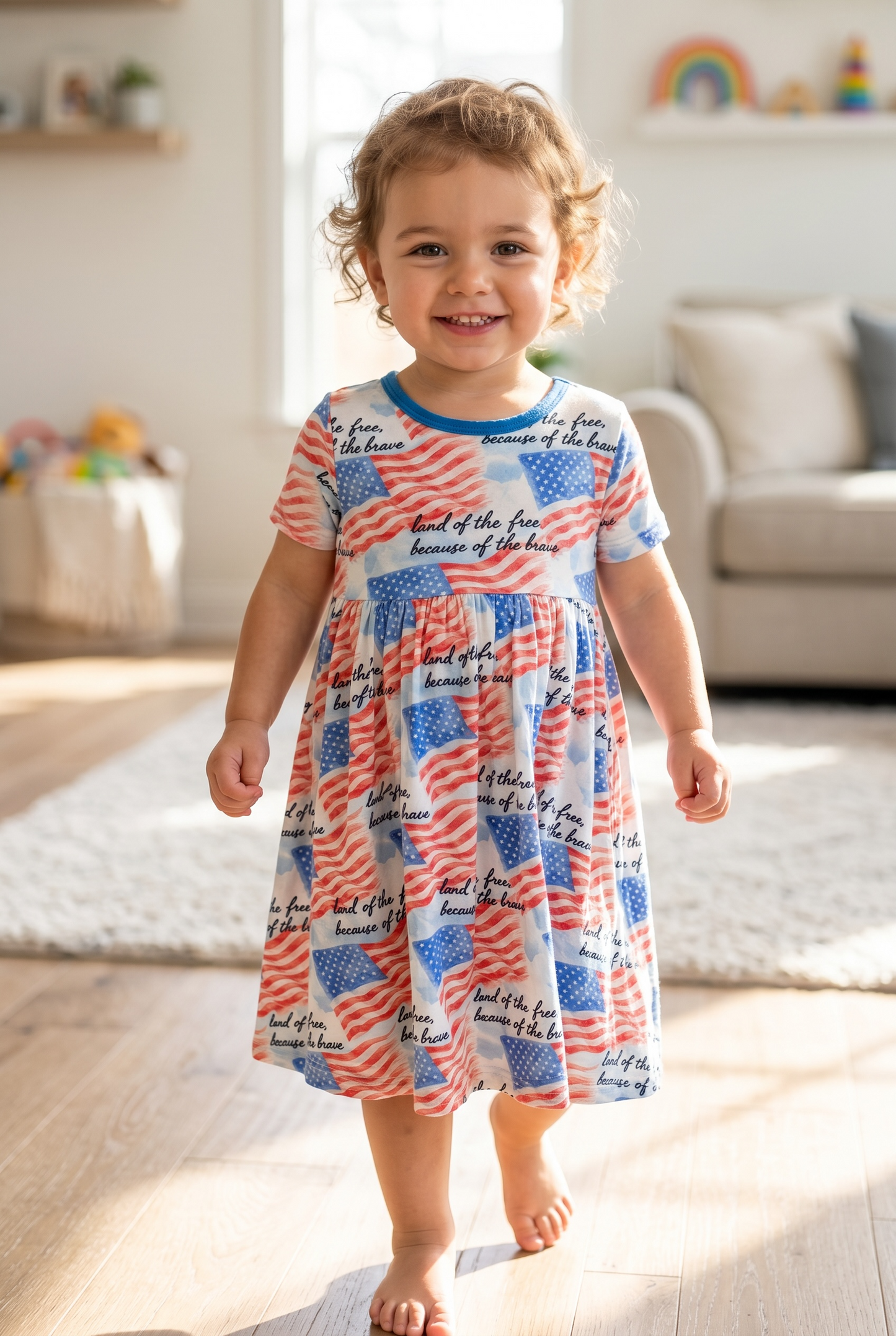 “Because of the Brave” Twirl Dress with Biker Shorts