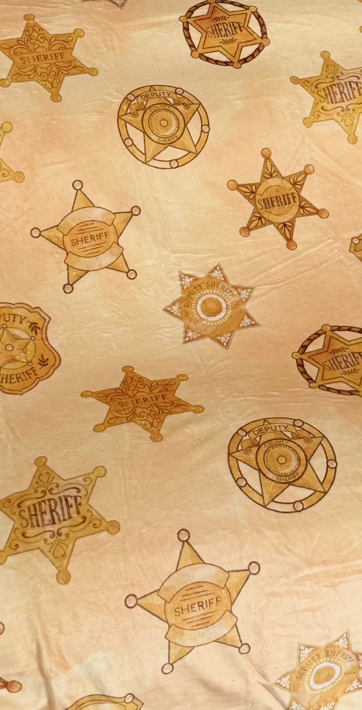 "Sheriff Badges" 60x60” Fleece Cuddle Blanket