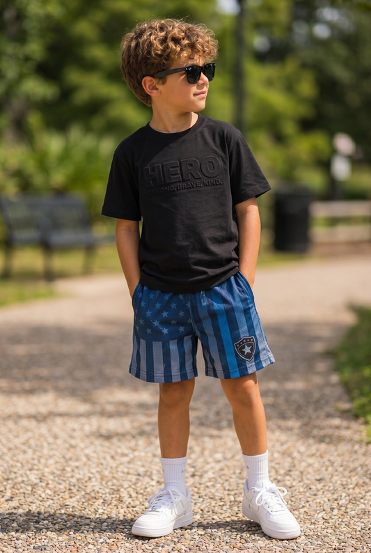 “Midnight Valor” Mesh Shorts