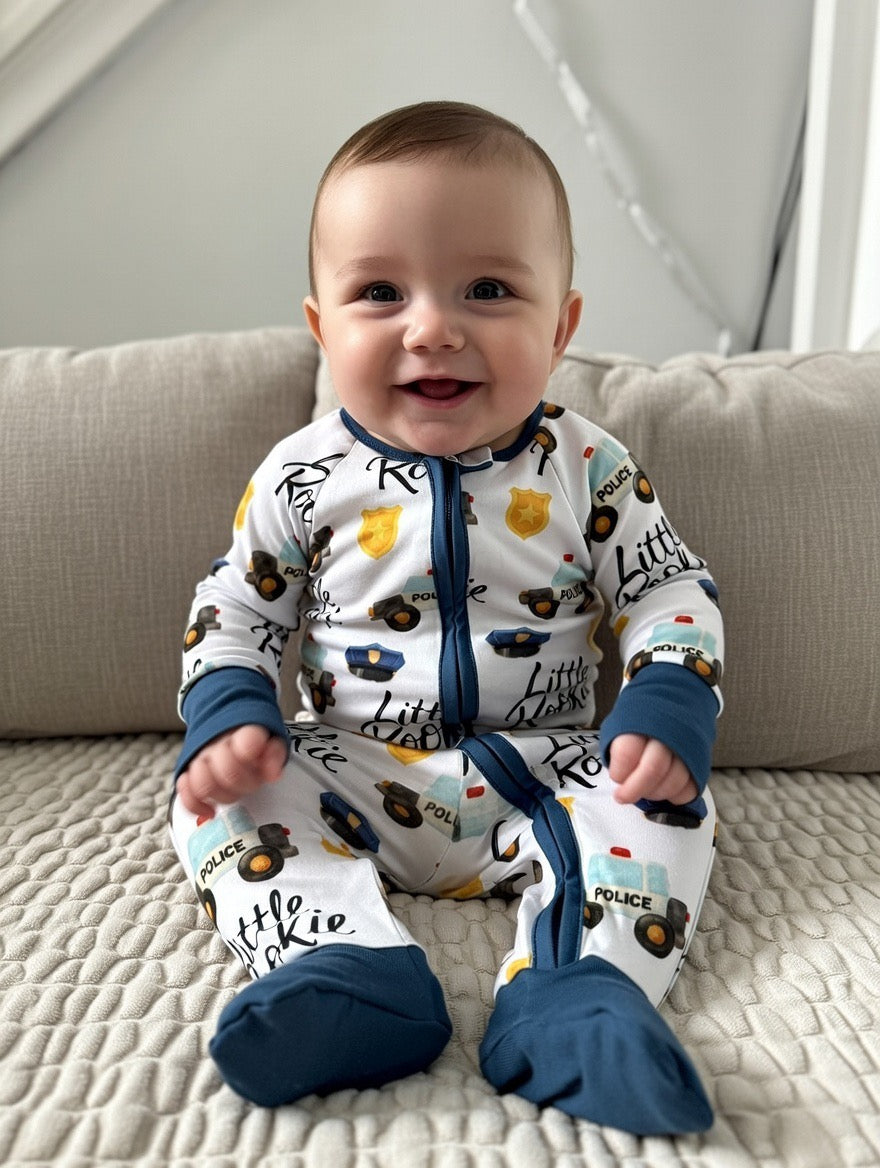 “Little Rookie" Zip-Up Comfy Cozies