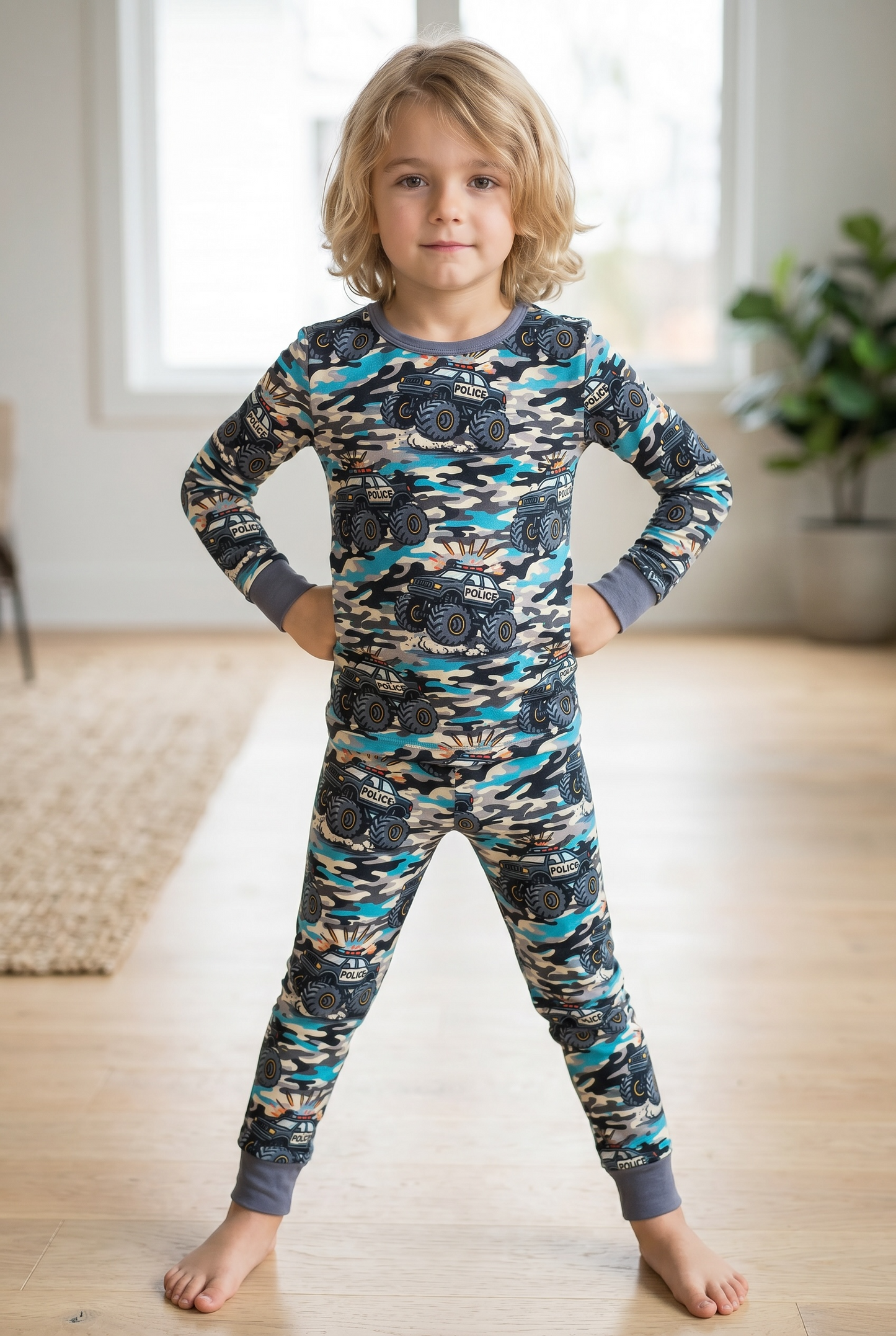 "Monster Truck Patrol” Two Piece Comfy Cozies