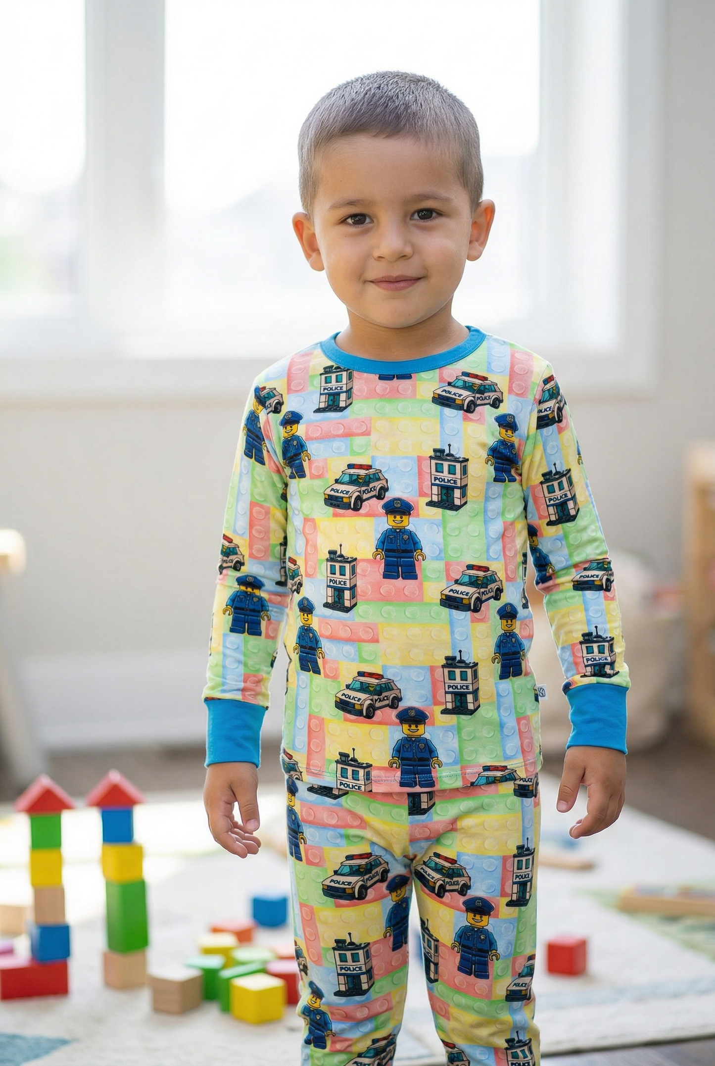 “Building Block Cops” Two Piece Comfy Cozies