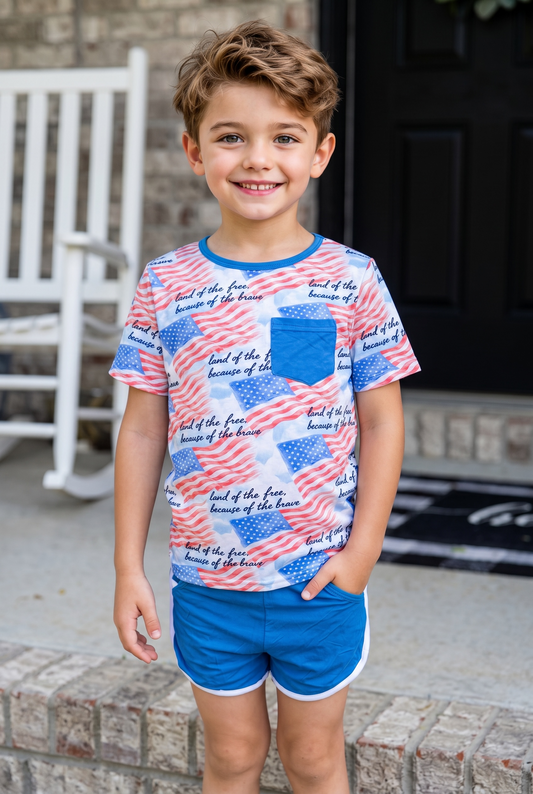 “Because of the Brave” Shorts Daywear Set