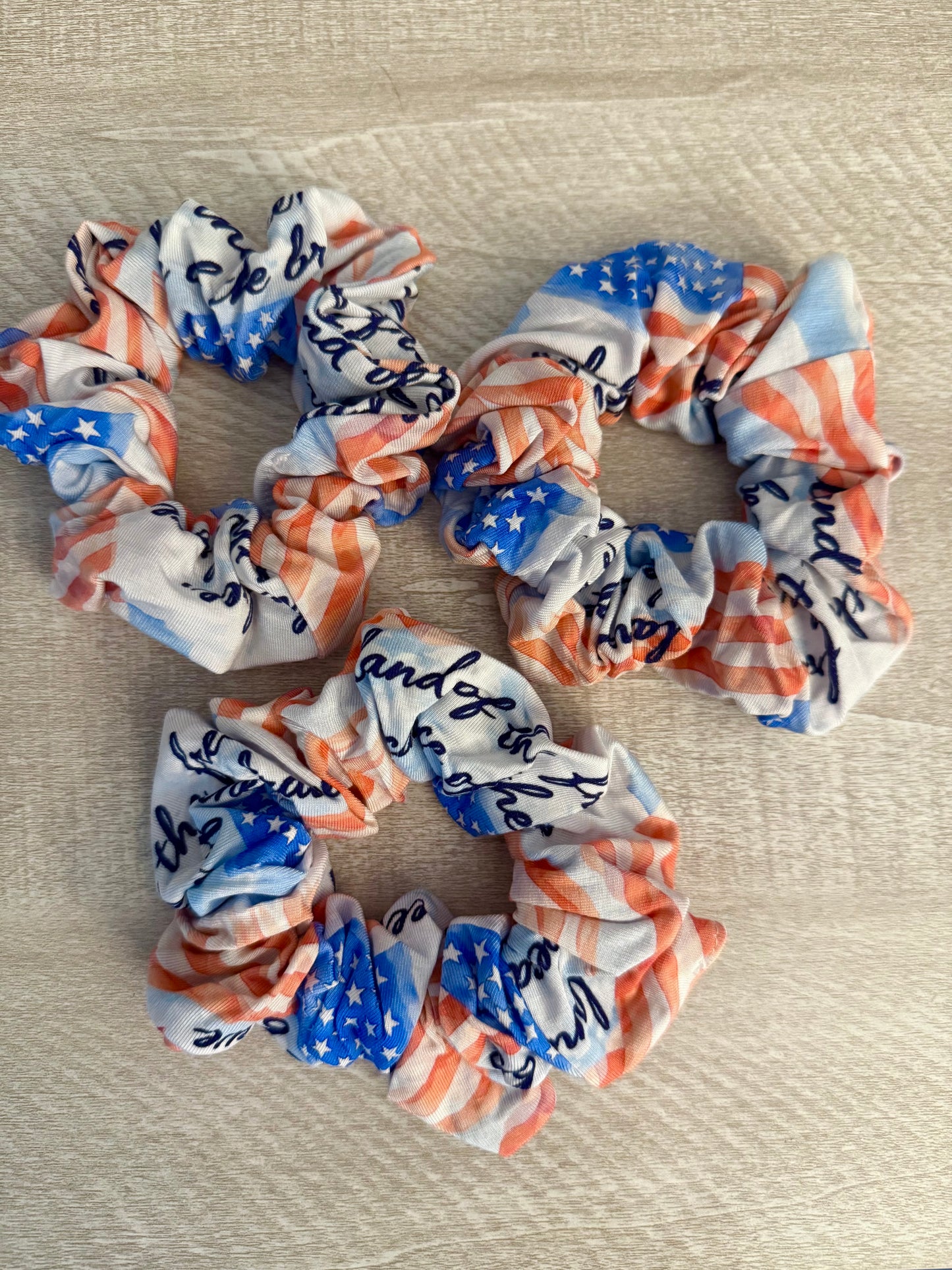 “Because of the Brave” Bamboo Hair Scrunchie