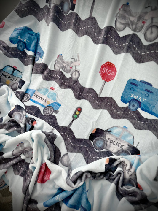 "Road Patrol" 60x60” Fleece Cuddle Blanket