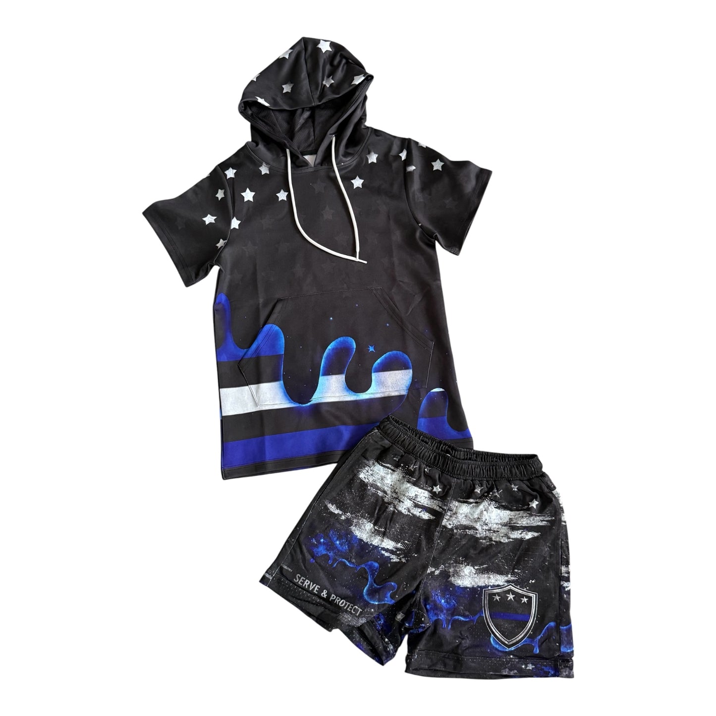 “Tactical Drip” Short Sleeve Oversized Hoodie (Read Description)