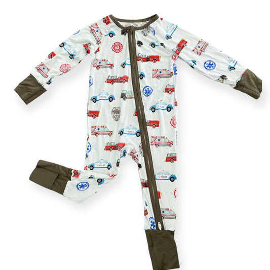 "First Responder Cars and Badges" Zip-Up Comfy Cozies
