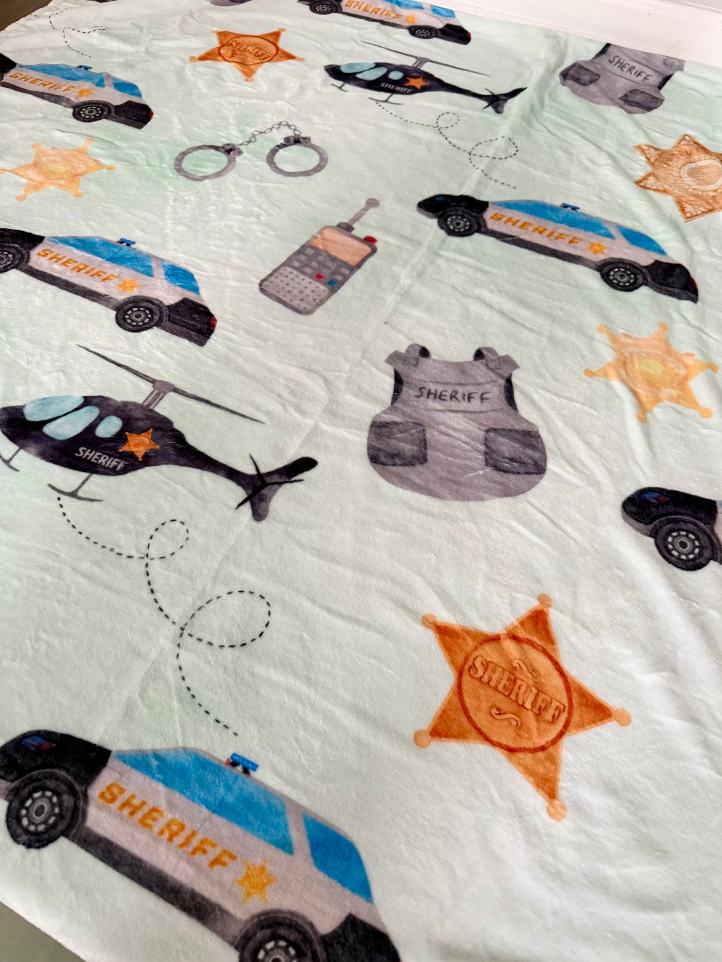 Sheriff on Duty 60x60” Fleece Cuddle Blanket