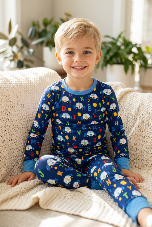 "Police ABCs" Comfy Cozies Two-Piece