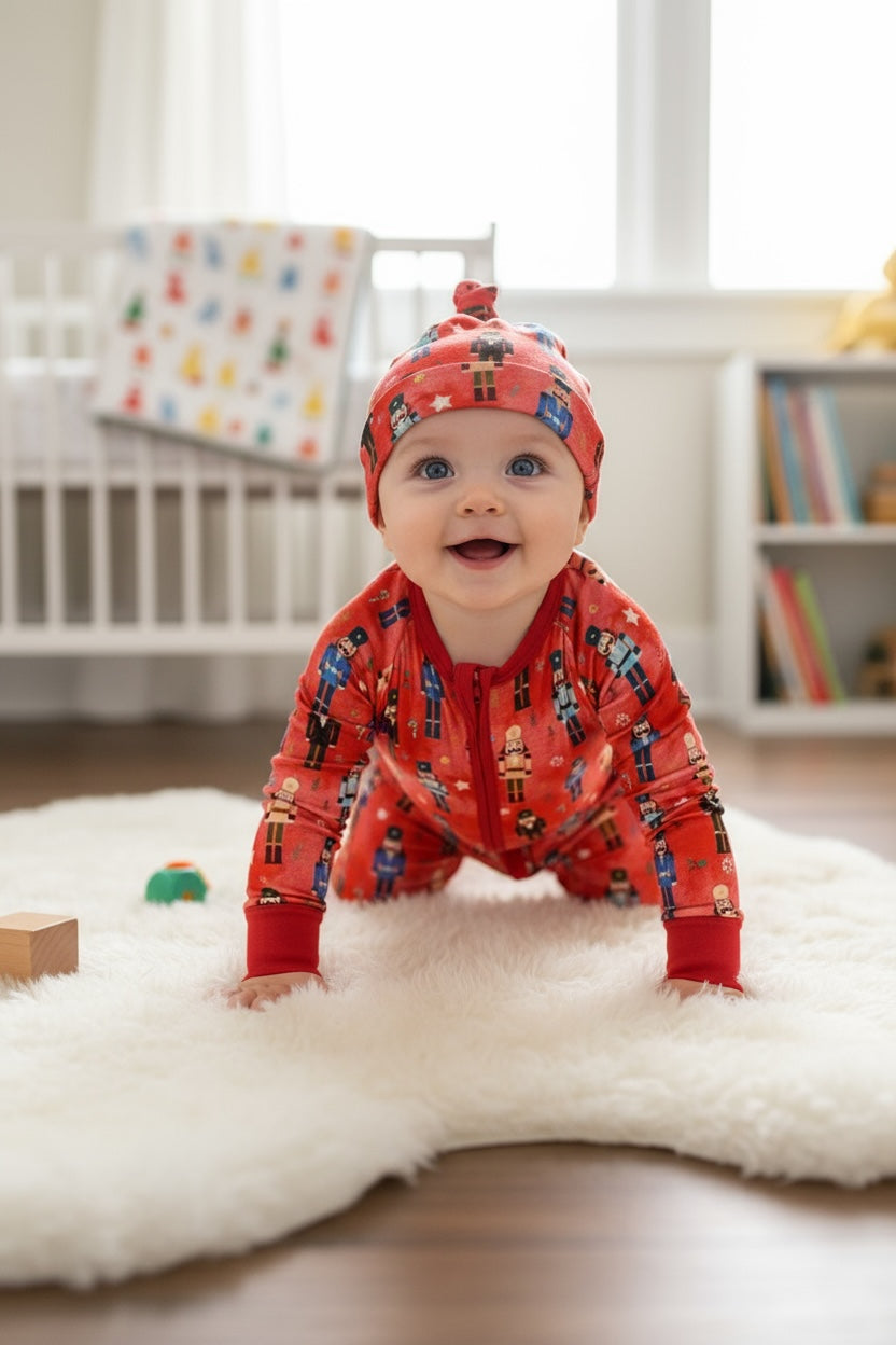 “Nutcracker Patrol” Comfy Cozies Zip-Up