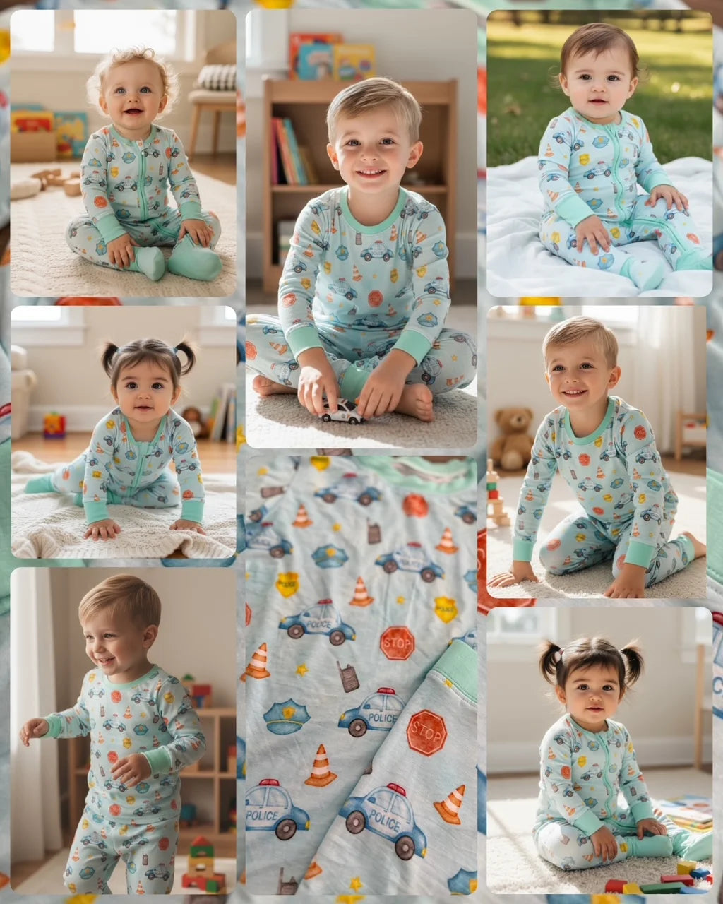 "Traffic Stop" Comfy Cozies Two-Piece Set