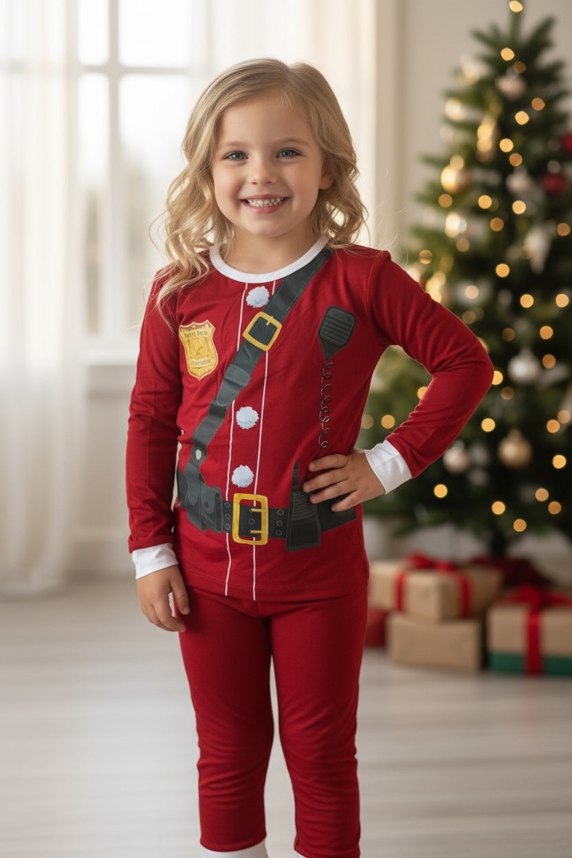 "North Pole Department: Santa Squad"- Two Piece Uniform Comfy Cozies