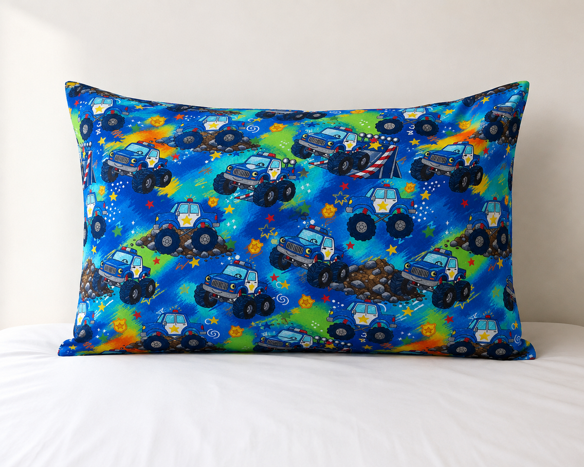 “Monster Truck Pursuit” Bamboo Pillow Case