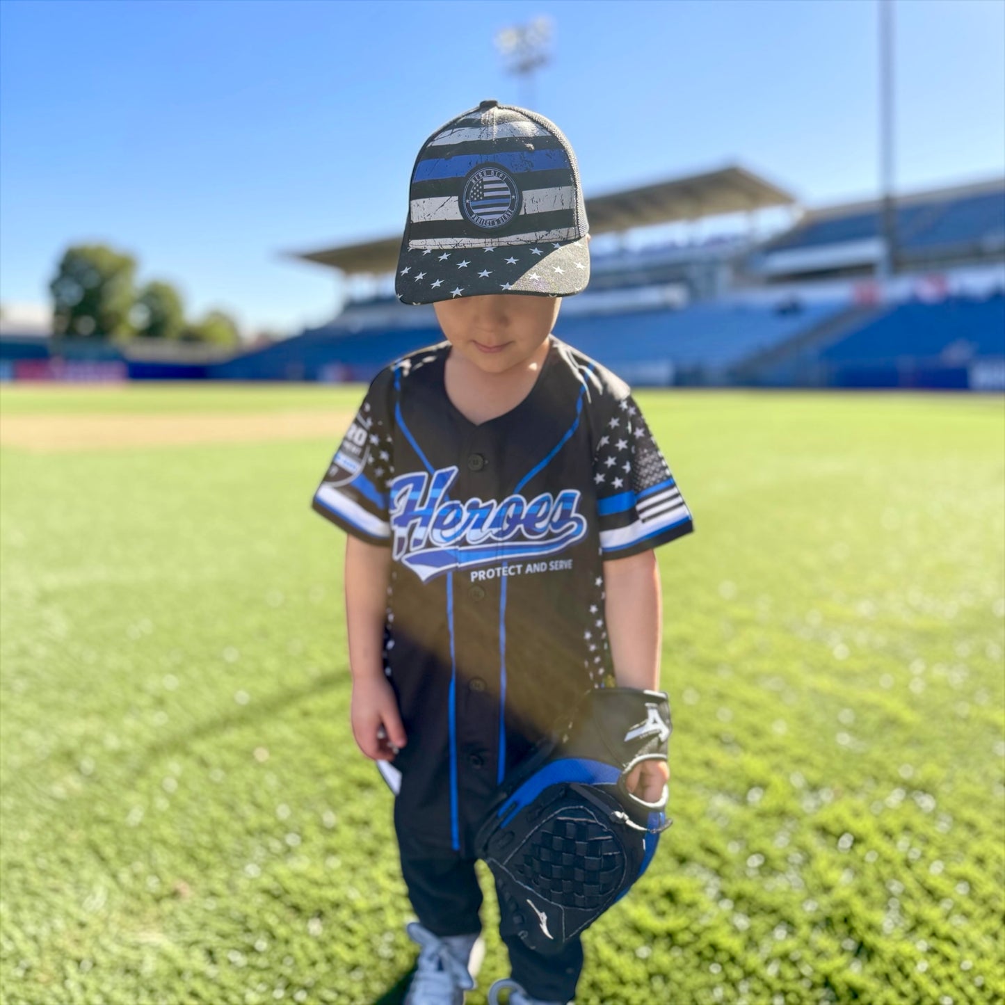 Heroes Baseball Jersey Style Top