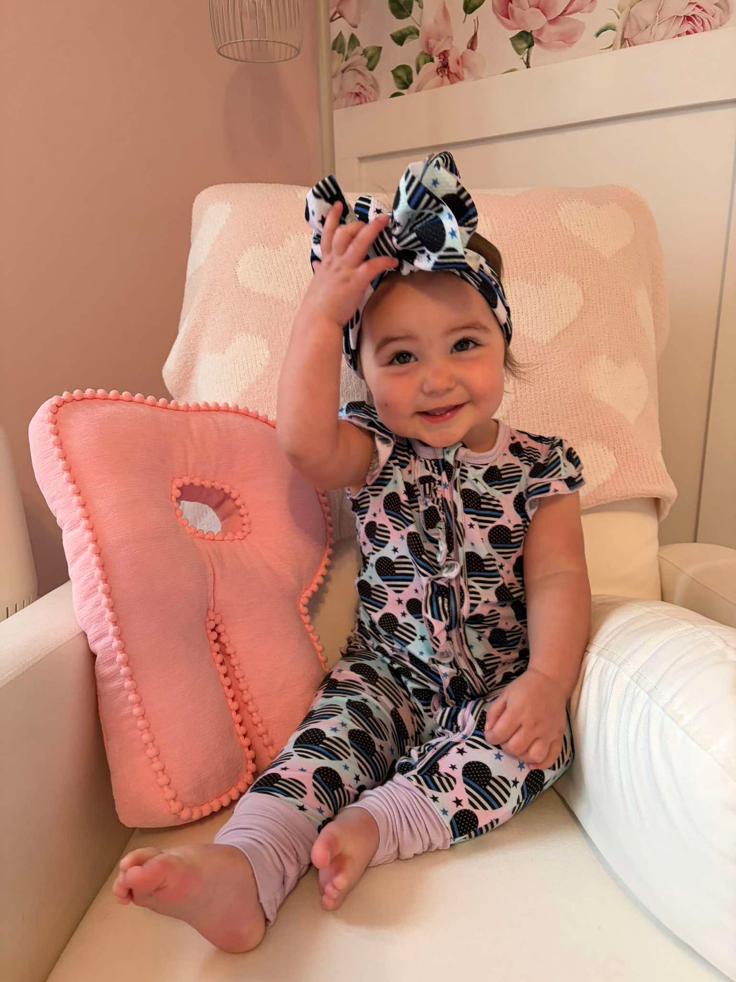 "Magical Sweet Hearts" Comfy Cozies Ruffle Zip-Up