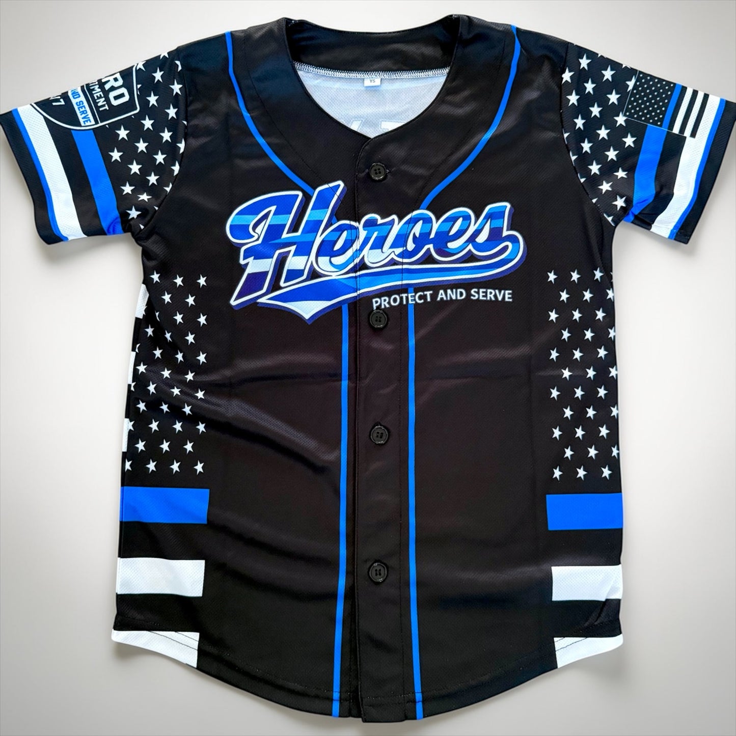 Heroes Baseball Jersey Style Top