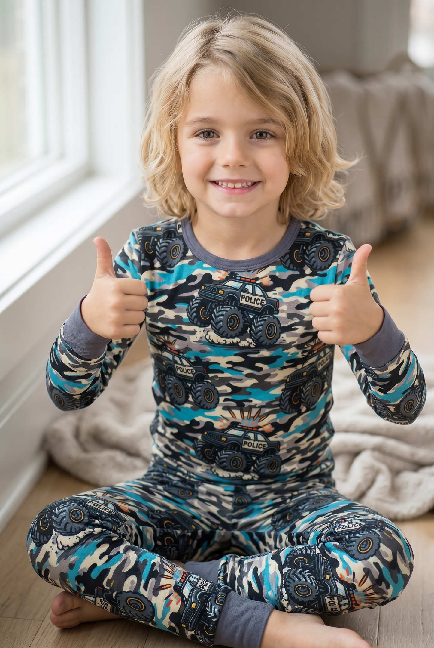 "Monster Truck Patrol” Two Piece Comfy Cozies
